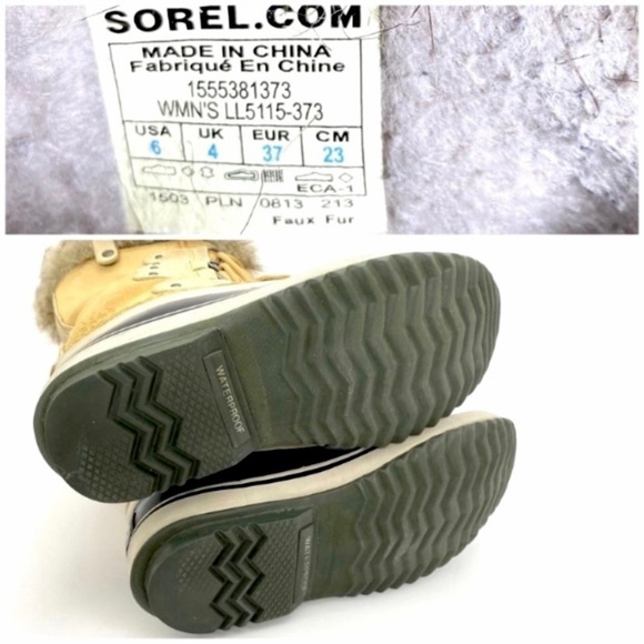 SOREL Joan of Arctic Fur Lining Winter Snow Duck Boot in Beige 1555381373 - Picture 10 of 11